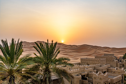 Abou Dabi - Coucher de soleil dans le désert