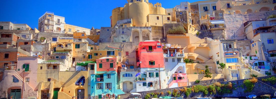 Naples Procida maisons colorées